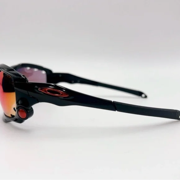 OAKLEY RACING JACKET Vented Sunglasses Black Prizm Sport Cycling Running Lenses - Picture 6 of 14